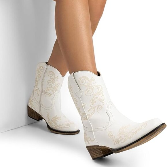 Cowgirl western ankle boots